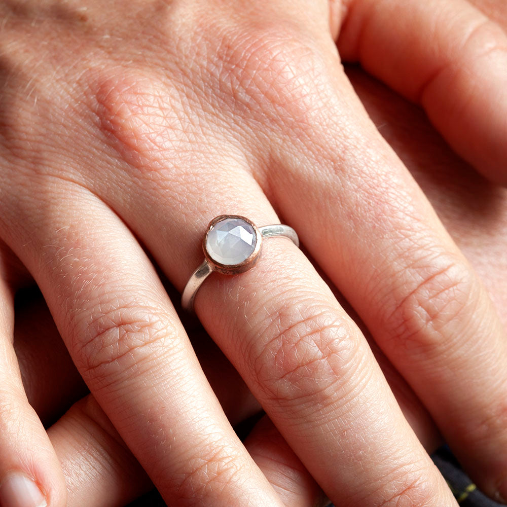 Solitaire deals moonstone ring